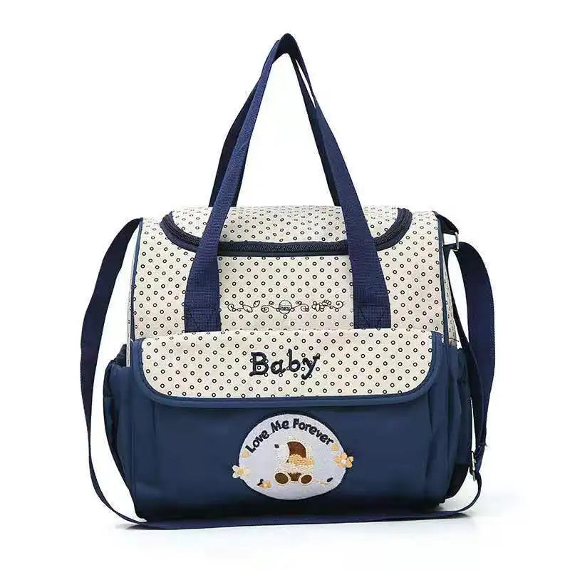 Cartoon Five-Piece Suit Mommy Bag Large-Capacity Wholesale Mom Bag Baby Outing Travel Handheld Crossbody Mother Baby Bag