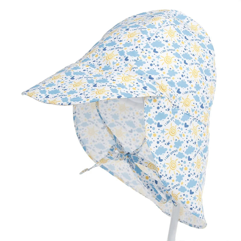 Brand Baby Kids Swimming Cap Summer Cartoon Sun Protection Beach Sun Hats Waterproof for Boys Girls Children Outdoor Hat