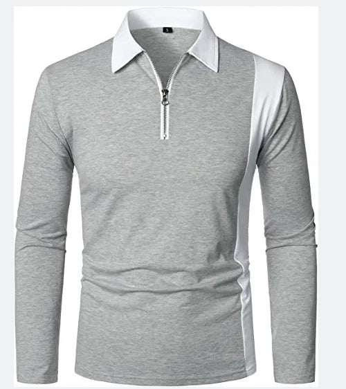 2023 New Trend Men's Fashion Lapel Shirt Long Sleeve Casual Sport T-shirt Tops Men Clothing