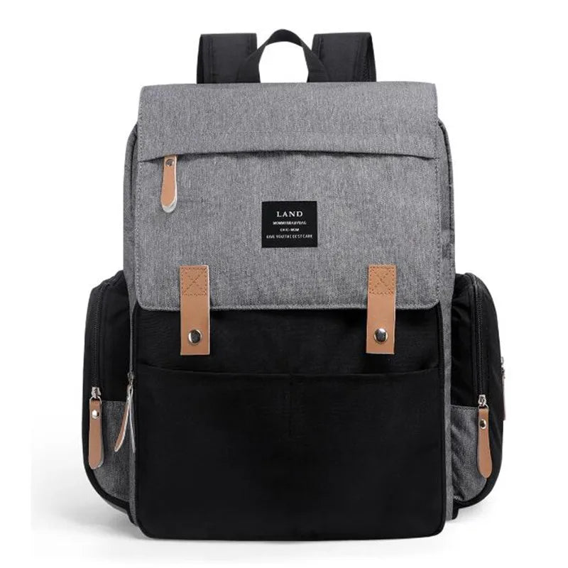 Authentic LAND Mommy Diaper Bags Backpacks Mother Large Capacity Travel Nappy with anti-loss zipper Baby Nursing Bags NEW