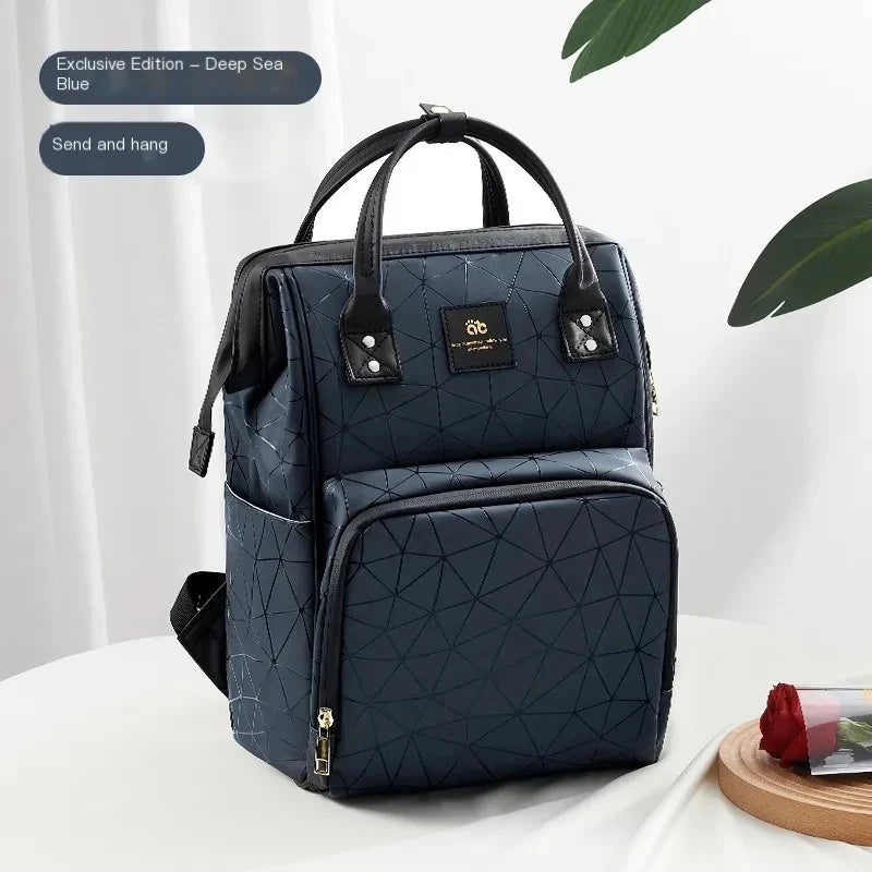 AIBEDILA Mommy Bag Waterproof USB Large-capacity Baby Backpack Female Mommy Outting Bag Mummy Bag Baby Bags for Mom Diaper Nappy