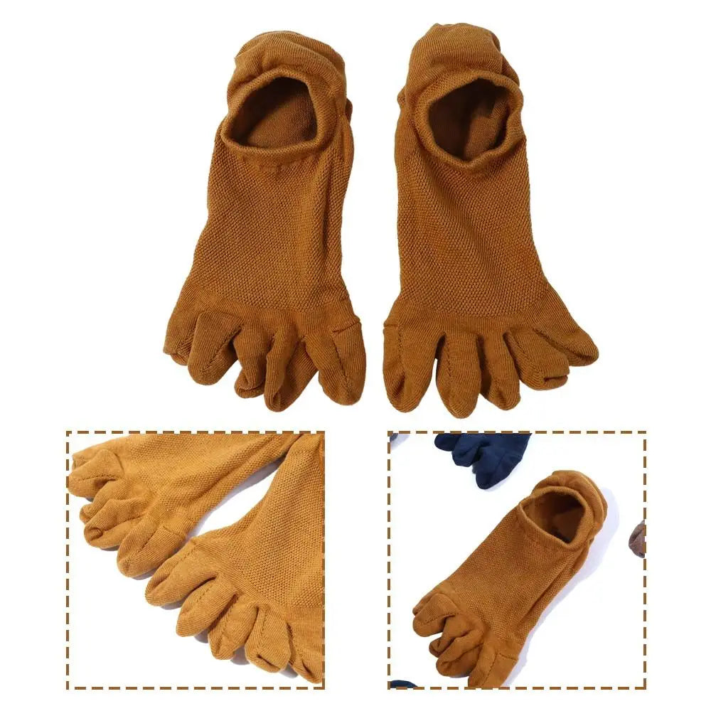 Breathable Sport Clothing Accessories Women Soft Simple Cotton Socks Short Socks Five Toes Socks Men Hosiery
