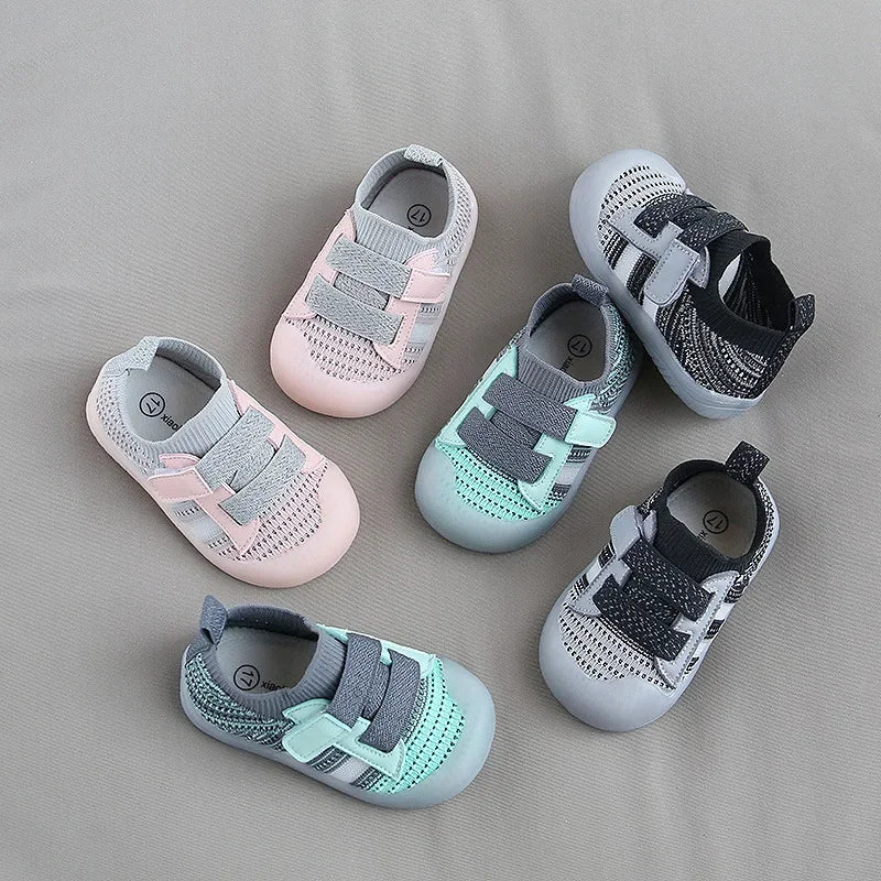 Baby Sports Shoes Mesh Breathable Boy Girls Walking Soft Soles Anti-skid Baby Shoes Boy Children's Casual Sports Shoes