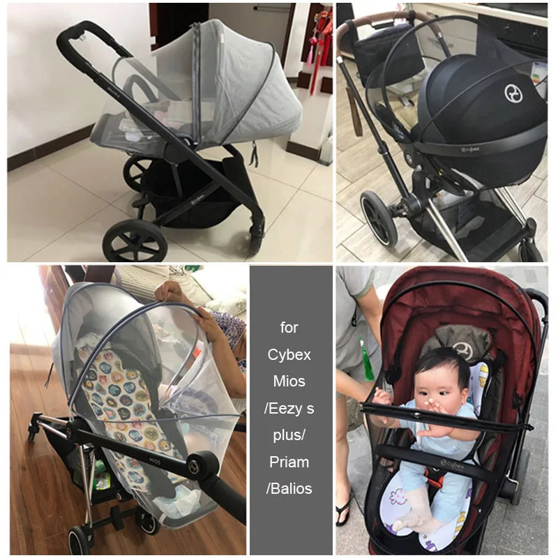 Buggy Mosquito Net For Cybex Mios Eezy Priam Balios Prams Insect Net With Zipper Baby Stroller Crib Bed Accessories