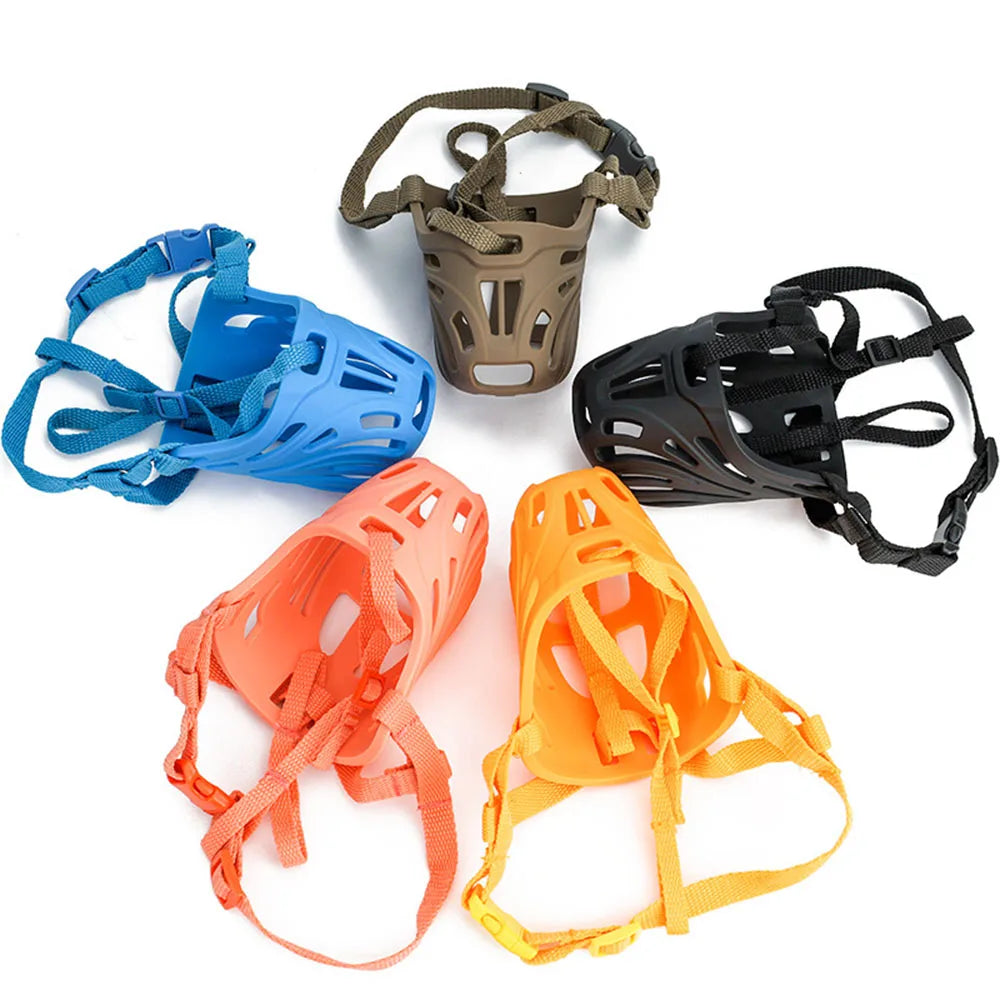 Dog Muzzle Adjustable Mesh Strong Basket Soft Dog Mouth Muzzles Anti-bite Pet Training Accessories Pet Supplies Small&Large Pet