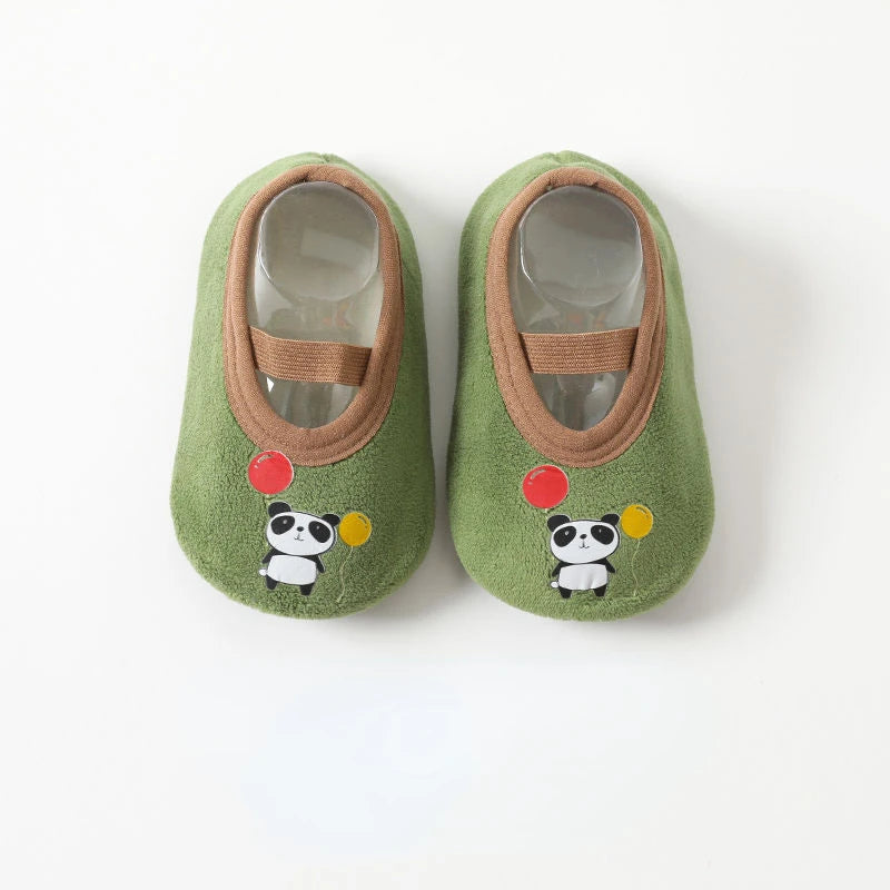 Children Anti-slip Shoes Newborn Baby Toddler Girls Cotton Non-slip Floor Socks Infant Boys Rubber Sole Cartoon Indoor Sneakers