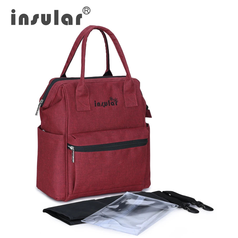 Insular Baby Diaper Backpack Bag Mummy Maternity Nappy Stroller Bag Large Capacity Baby Bag Travel Backpack Designer Nursing Bag