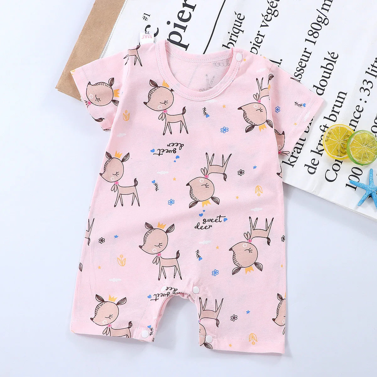 Summer Baby Jumpsuit Short Sleeved Newborn Boys Girls Romper Baby Jumpsuit Kid Clothes Children's Clothing