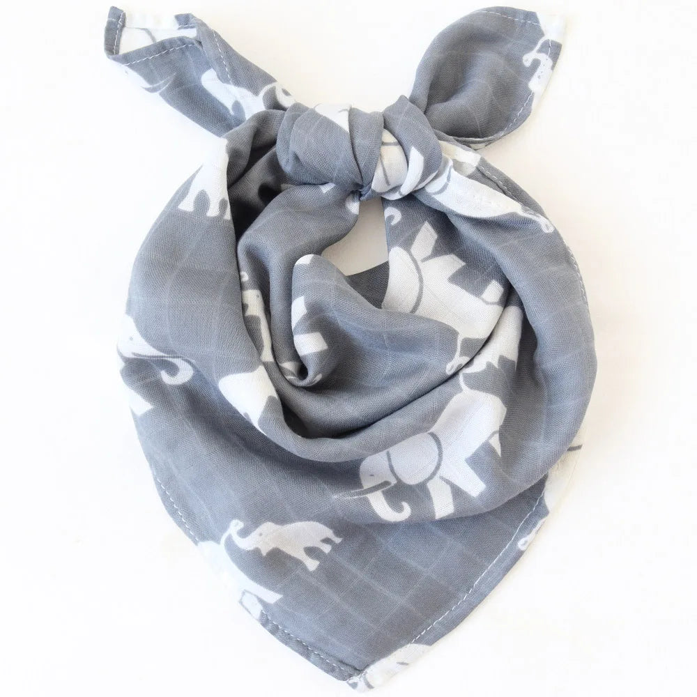 Hot sale Baby Blankets Newborn Soft Organic Cotton Baby Bibs Muslin Swaddle Wrap Feeding Burp Cloth Towel Scarf Baby Stuff
