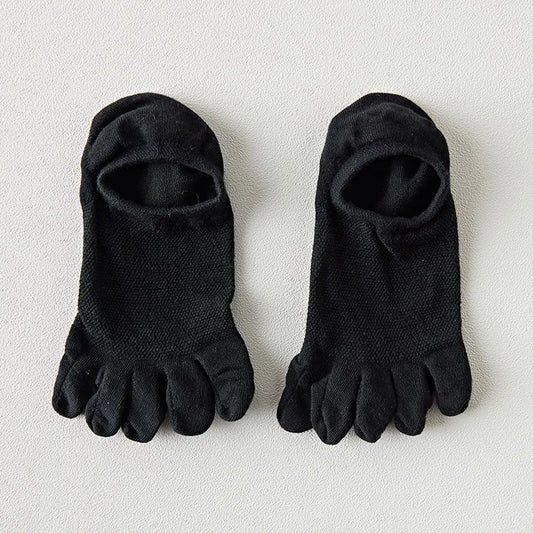 Breathable Sport Clothing Accessories Women Soft Simple Cotton Socks Short Socks Five Toes Socks Men Hosiery