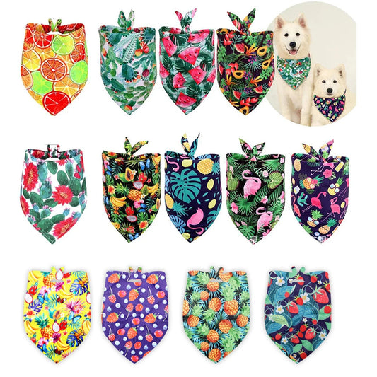Pet Dog Accessories 20PCS Summer Beach Party Dog Triangle Towel Pet Bib Adjustable Collar For Small Dogs and Cats Pet Supplies