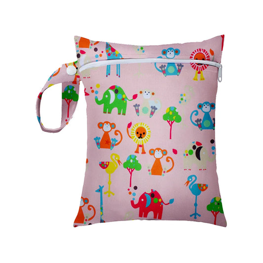 Wet Dry Bags for Baby Cloth Diapers with Zipper Waterproof Nappy Handing Pocket Stroller Travel Outdoor Storage Carry Bag