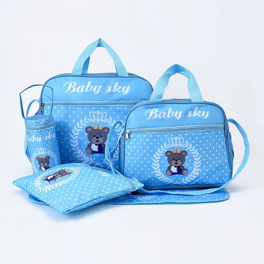 5pcs Baby Diaper Bag Set Maternity Shoulder Bag Handbag Nappy Storage Organizer Large Capacity Mom Hand Totes Mummy Stroller Bag