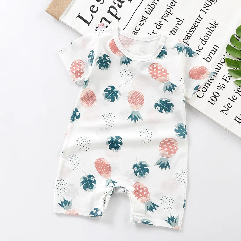 Summer Baby Jumpsuit Short Sleeved Newborn Boys Girls Romper Baby Jumpsuit Kid Clothes Children's Clothing