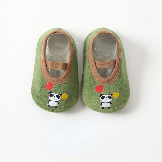 Children Anti-slip Shoes Newborn Baby Toddler Girls Cotton Non-slip Floor Socks Infant Boys Rubber Sole Cartoon Indoor Sneakers