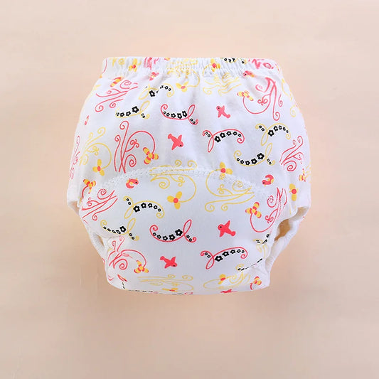 Reusable Newborn Baby Cloth Diapper Breathable Infant Toilet Training Pants Nappy Washable Cotton Elastic Waist Cloth Diappers