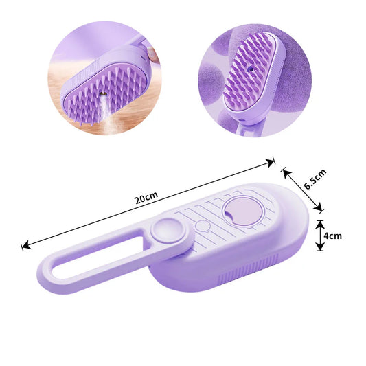 Cat Steam Brush Dog Grooming Comb Pet Hair Remover Steamy Brush Electric Spray Water Puppy Comb Soft Silicone Wet Cat Brush