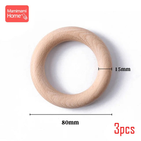 Mamihome 10/5/3pc Maple Wooden Ring Wood Teething Children Goods DIY For Nursing Necklace Rattles Wooden Blank Rodent Bpa Free