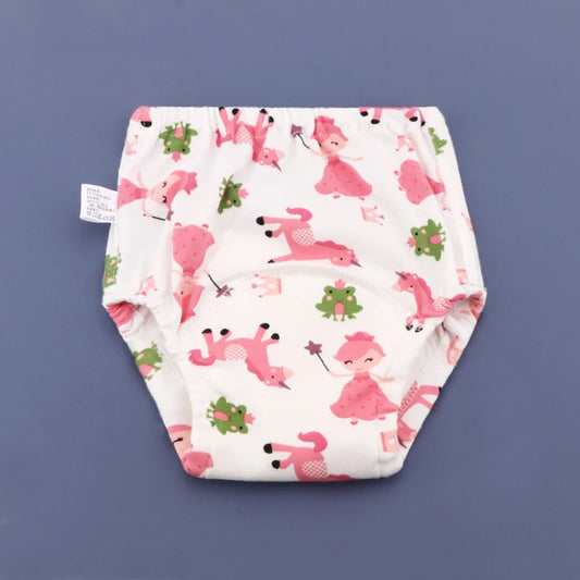 Baby Waterproof Reusable Training Pants 6 Layers Cotton Baby Diaper Cute Infant Shorts Nappies Panties Nappy Changing Underwear