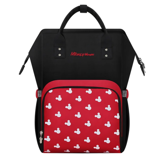 Disney Mickey Minne Diaper Bag Backpack Mummy Care Bag Waterproof Diaper Bags Travel Stroller Bag Baby Storage Bag Free Hooks