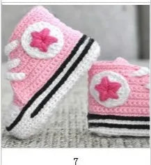 QYFLYXUEQYFLYXUE- 	Baby crochet sneakers first walk shoes kids sport handmade tennis booties cotton 0-12M 10pairs/lot custom