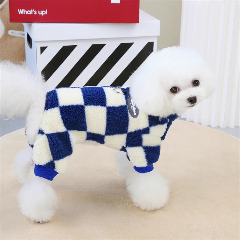 Winter Warm Fleece Pet Dog Jumpsuit for Small Medium Dogs Puppy Cat Pajamas Coat Chihuahua Clothes Pets Costume Yorkie Outfits