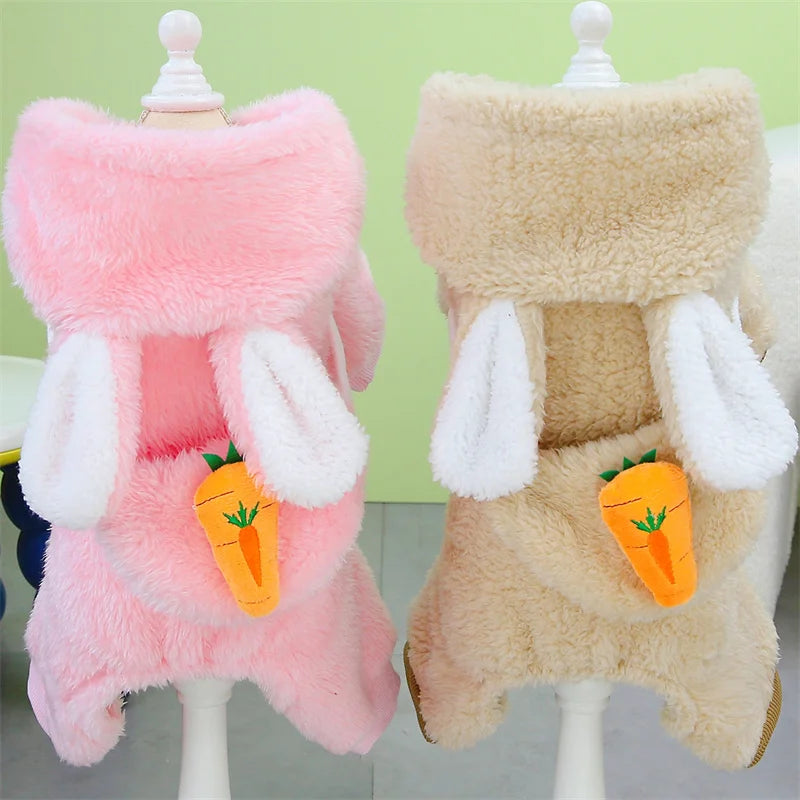 Winter Warm Fleece Pet Dog Jumpsuit for Small Medium Dogs Puppy Cat Pajamas Coat Chihuahua Clothes Pets Costume Yorkie Outfits