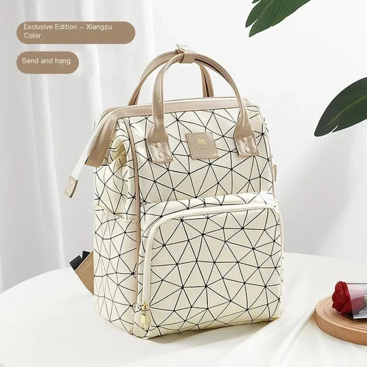 AIBEDILA Mommy Bag Waterproof USB Large-capacity Baby Backpack Female Mommy Outting Bag Mummy Bag Baby Bags for Mom Diaper Nappy