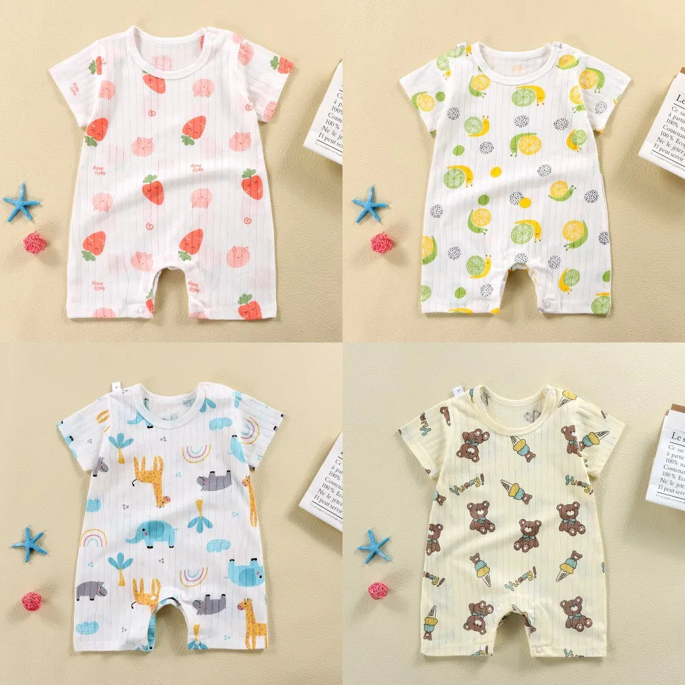 Summer Baby Jumpsuit Short Sleeved Newborn Boys Girls Romper Baby Jumpsuit Kid Clothes Children's Clothing
