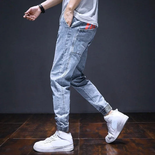 Trousers Harem Oversize Jeans For Men Tapered Male Cowboy Pants With Pockets Comfortable Washed Autumn Clothing 2024 Trend Xs