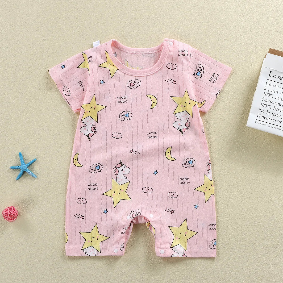 Summer Baby Jumpsuit Short Sleeved Newborn Boys Girls Romper Baby Jumpsuit Kid Clothes Children's Clothing