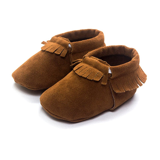 Baby Shoes Newborn Infant Boy Girl First Walker Suedu Cotton Sofe Sole Princess Fringe Toddler Baby Crib Shoes Casual Moccasins