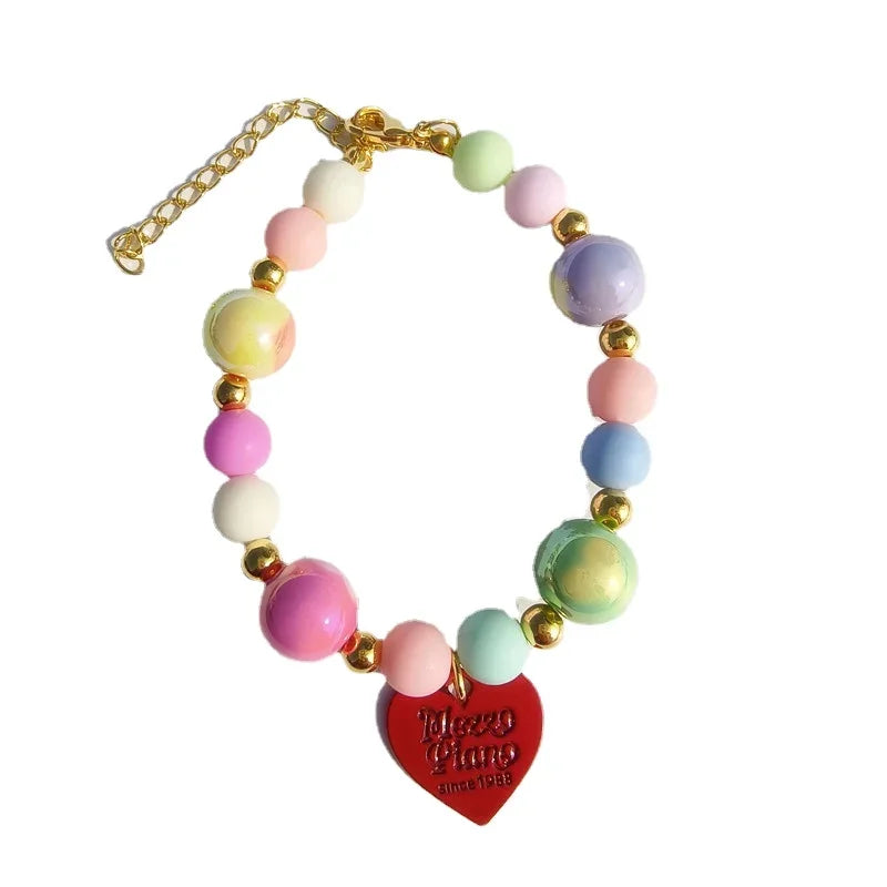 Pet Pearl Collar Little Cat Dog Love Pearl Necklace Cute Dog Jewelry Pet Accessories Puppy Necklace Bow Ties Dogs Pet Products