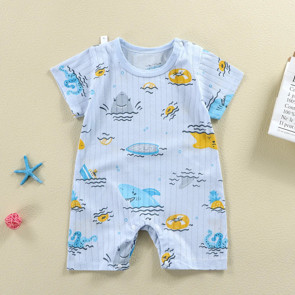 Summer Baby Jumpsuit Short Sleeved Newborn Boys Girls Romper Baby Jumpsuit Kid Clothes Children's Clothing