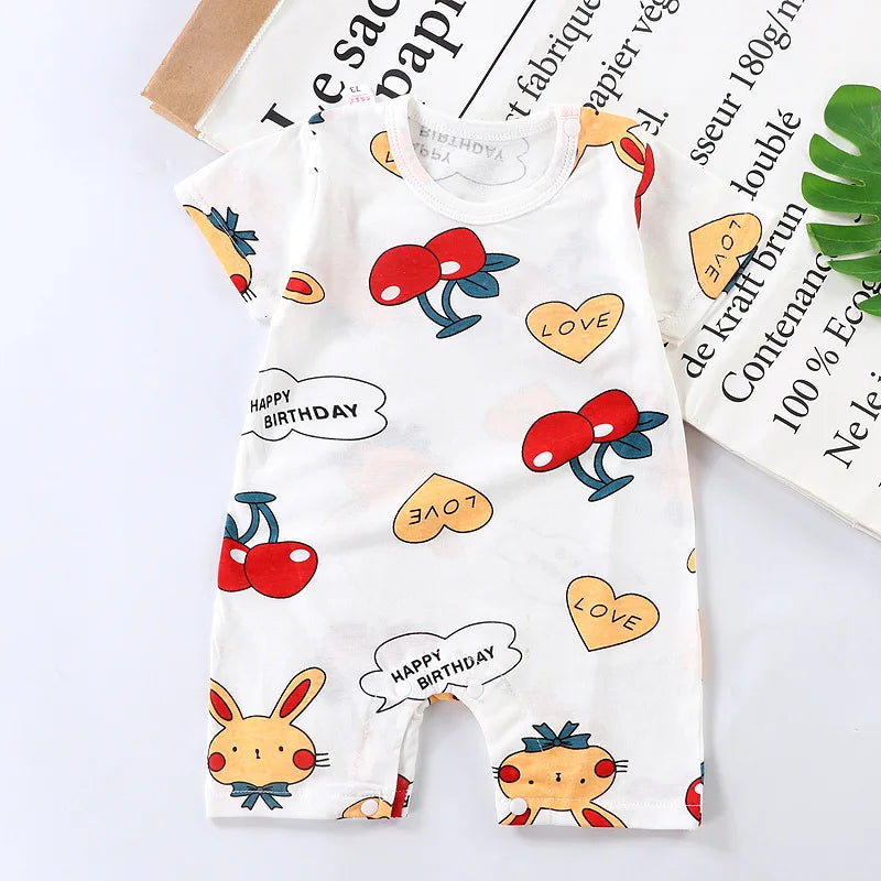 Summer Baby Jumpsuit Short Sleeved Newborn Boys Girls Romper Baby Jumpsuit Kid Clothes Children's Clothing