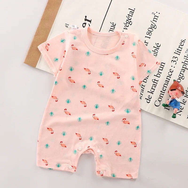 Summer Baby Jumpsuit Short Sleeved Newborn Boys Girls Romper Baby Jumpsuit Kid Clothes Children's Clothing