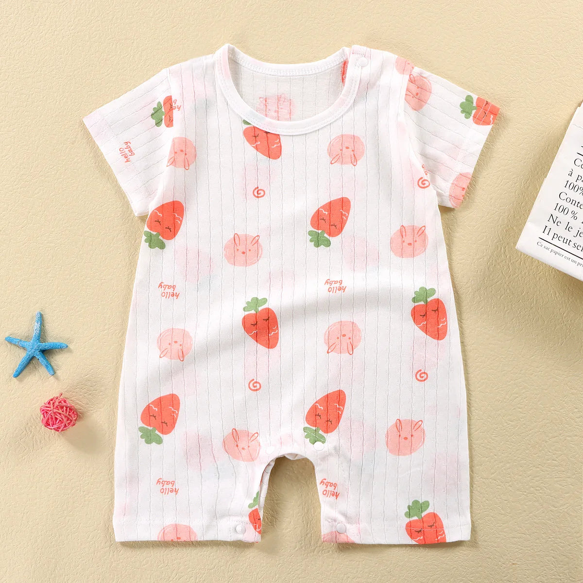 Summer Baby Jumpsuit Short Sleeved Newborn Boys Girls Romper Baby Jumpsuit Kid Clothes Children's Clothing
