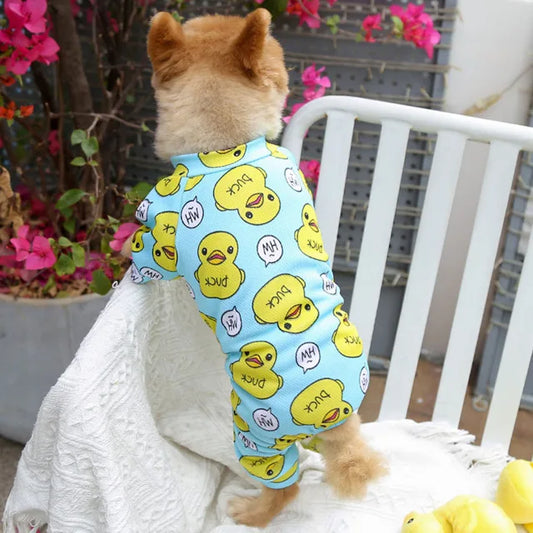 Puppy Dog Pajamas Pet Jumpsuit Soft Puppy Rompers Small Dogs Cute Clothes Onesies Puppy Bodysuits for Pet Puppy Dog Cat Apparel