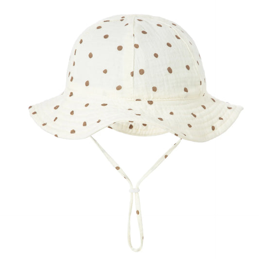 Embroidered Muslin Baby Sun Hat Spring Summer Kids Bucket Hat for Girl Pure Cotton Beach Toddle Boy Cap Infant Accessories 0-12M
