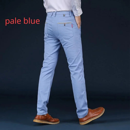 Men Casual Pants Slim Plaid Pencil Pants Fashion Male Business Suit Pant Wedding Trousers pantalones hombre