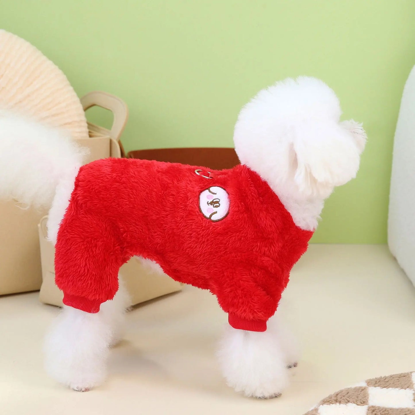 Winter Warm Fleece Pet Dog Jumpsuit for Small Medium Dogs Puppy Cat Pajamas Coat Chihuahua Clothes Pets Costume Yorkie Outfits