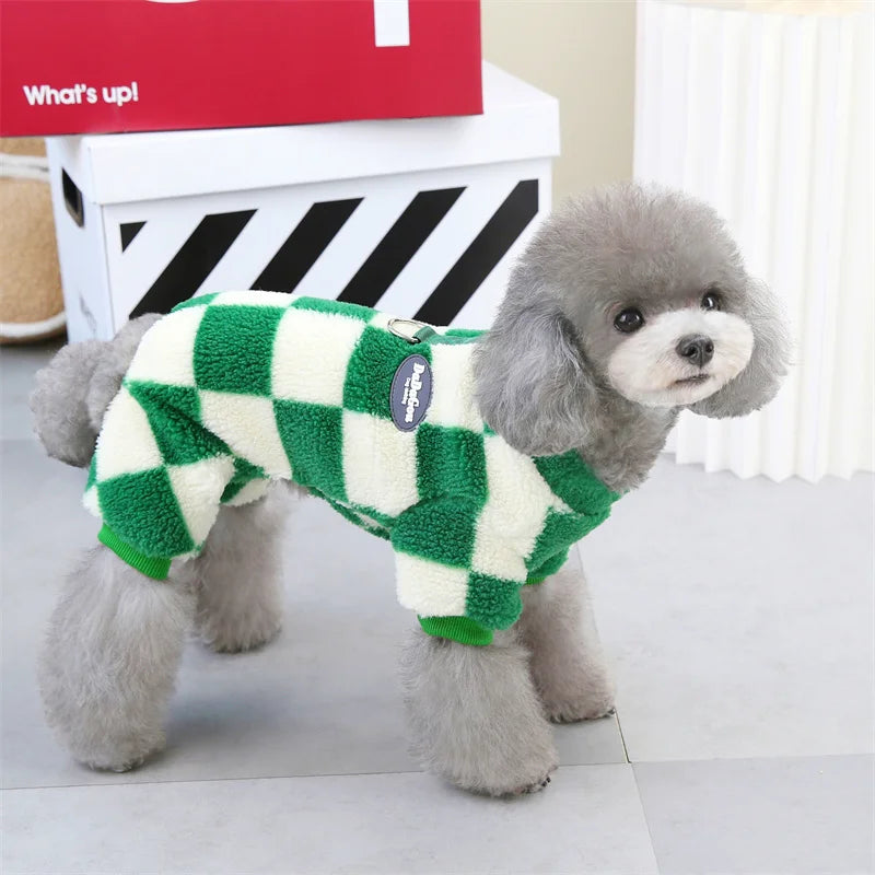 Winter Warm Fleece Pet Dog Jumpsuit for Small Medium Dogs Puppy Cat Pajamas Coat Chihuahua Clothes Pets Costume Yorkie Outfits