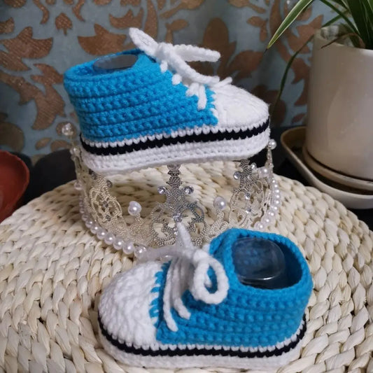QYFLYXUEQYFLYXUE-Crochet baby shoes,handmade Baby Crochet Booties,Baby sports shoes select size:9cm 10cm 11cm