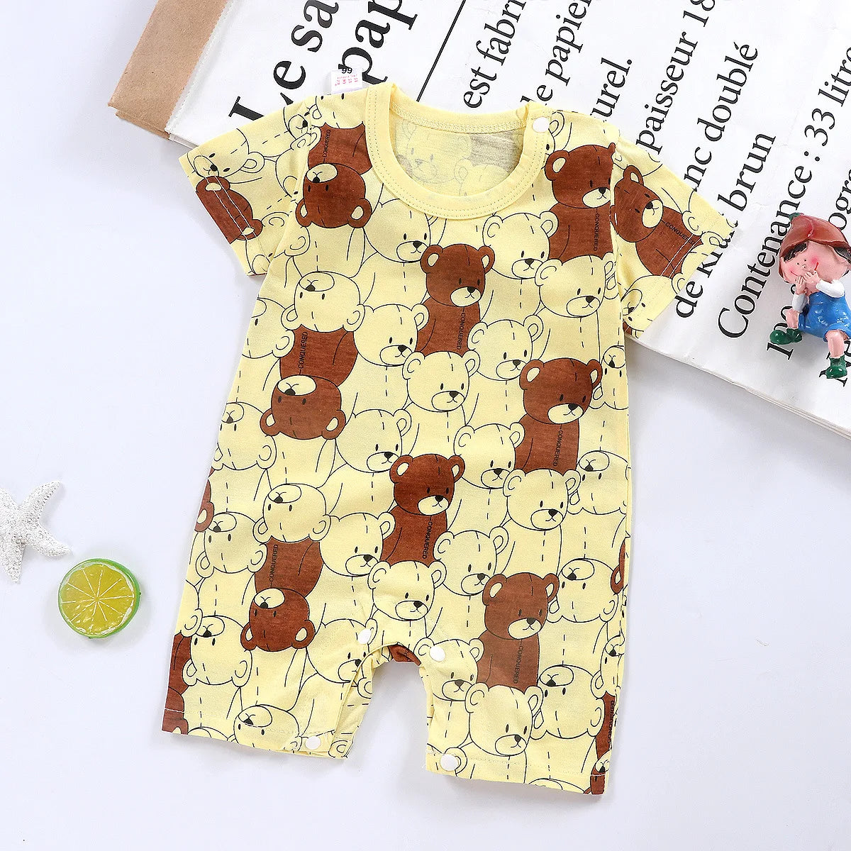 Summer Baby Jumpsuit Short Sleeved Newborn Boys Girls Romper Baby Jumpsuit Kid Clothes Children's Clothing