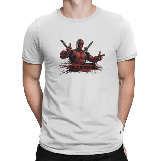 Men T-Shirts Character Cartoon Novelty Tee Shirt Short Sleeve Disney Deadpool Film T Shirts O Neck Clothing Gift Idea