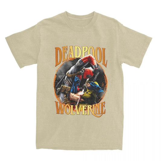 Explosive Deadpool Wolverine Men Women T Shirt Tee Shirt Short Sleeve Round Collar T-Shirt 100% Cotton Plus Size Clothing