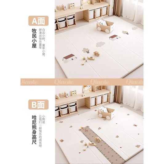 Baby Play Mat, Foldable & Waterproof Play Mat for Floor, Reversible Foam Playmat for Babies and Toddlers Infants, Crawling Mat