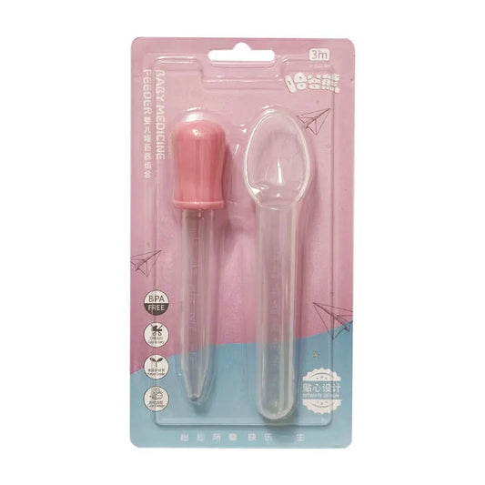 2Pcs Baby Medicine Feeder Baby Dropper and Spoon Medicine Device Feeder Silicone Pipette Liquid Food Dropper Infant Utensils 5ML