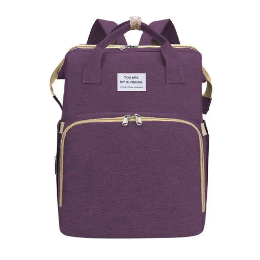Mommy Bag Upgraded Version of The Multifunctional Backpack Korea Ins Large-capacity Foldable Crib Portable Travel Bag