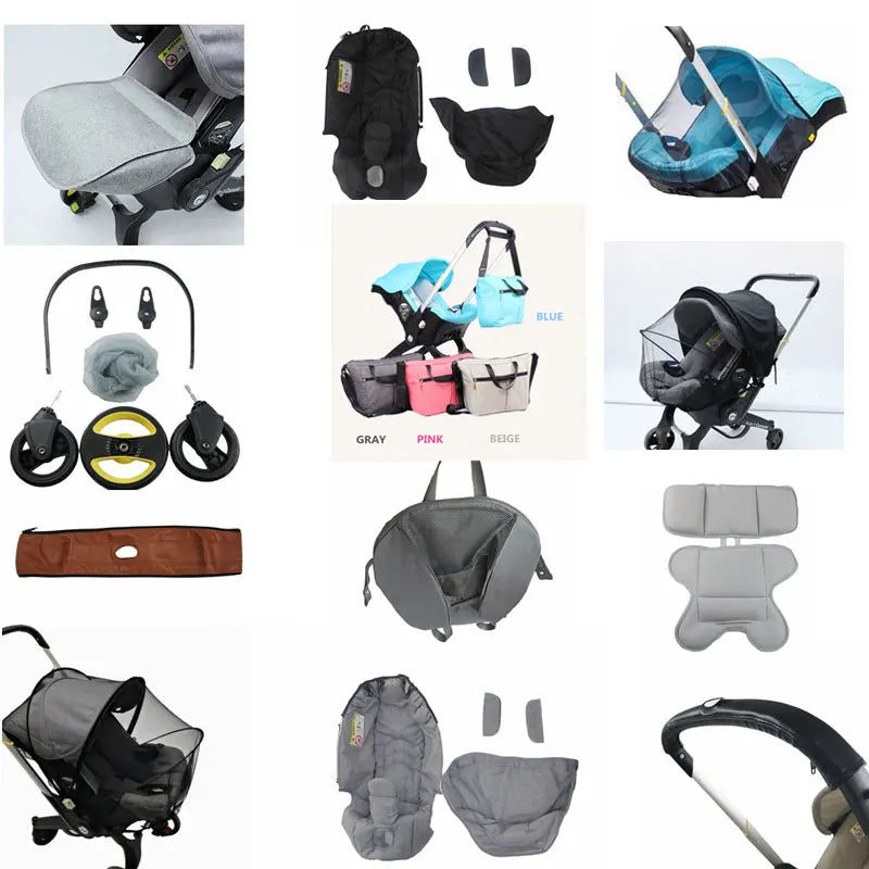 Replace Stroller Accessories For Doona Mosquito Net Rain Cover Travel Bag Leather Footmuff Cover Cotton Pad Dustproof Car Seats